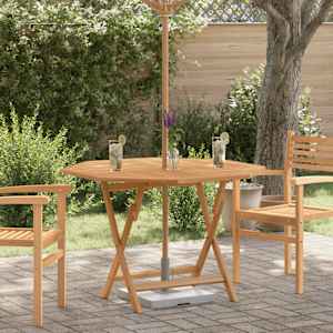 Zložljiva vrtna miza 110x110x75 cm trdna tikovina