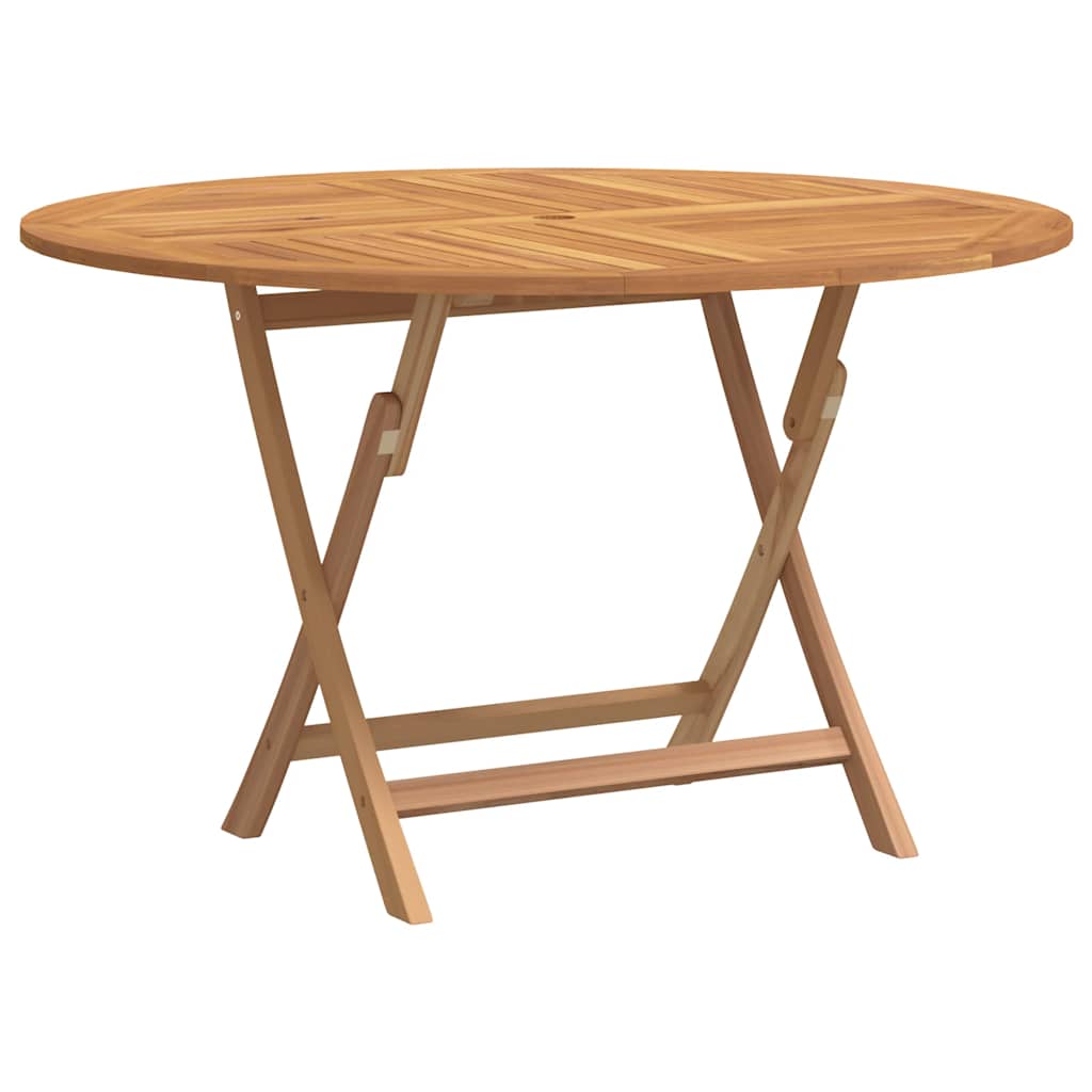 vidaXL Skládací zahradní stůl Ø 110 x 75 cm masivní teakové dřevo