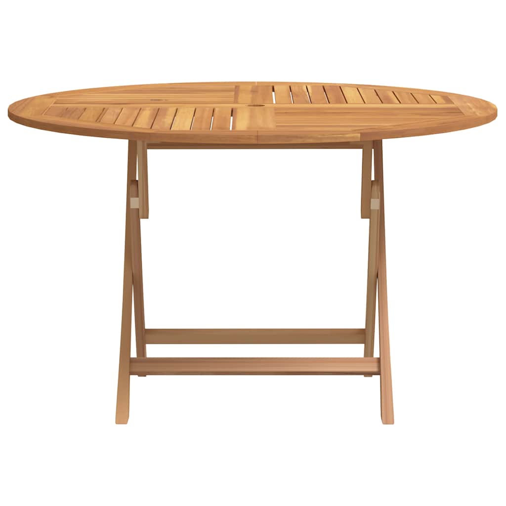 vidaXL Tuintafel inklapbaar Ø 110x75 cm massief teakhout
