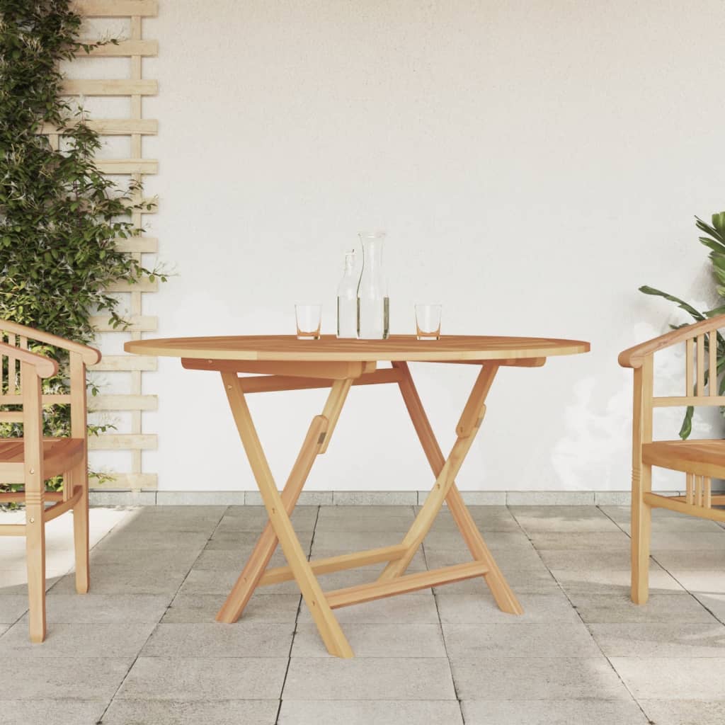 vidaXL Gartentisch Klappbar Ø 110x75 cm Massivholz Teak