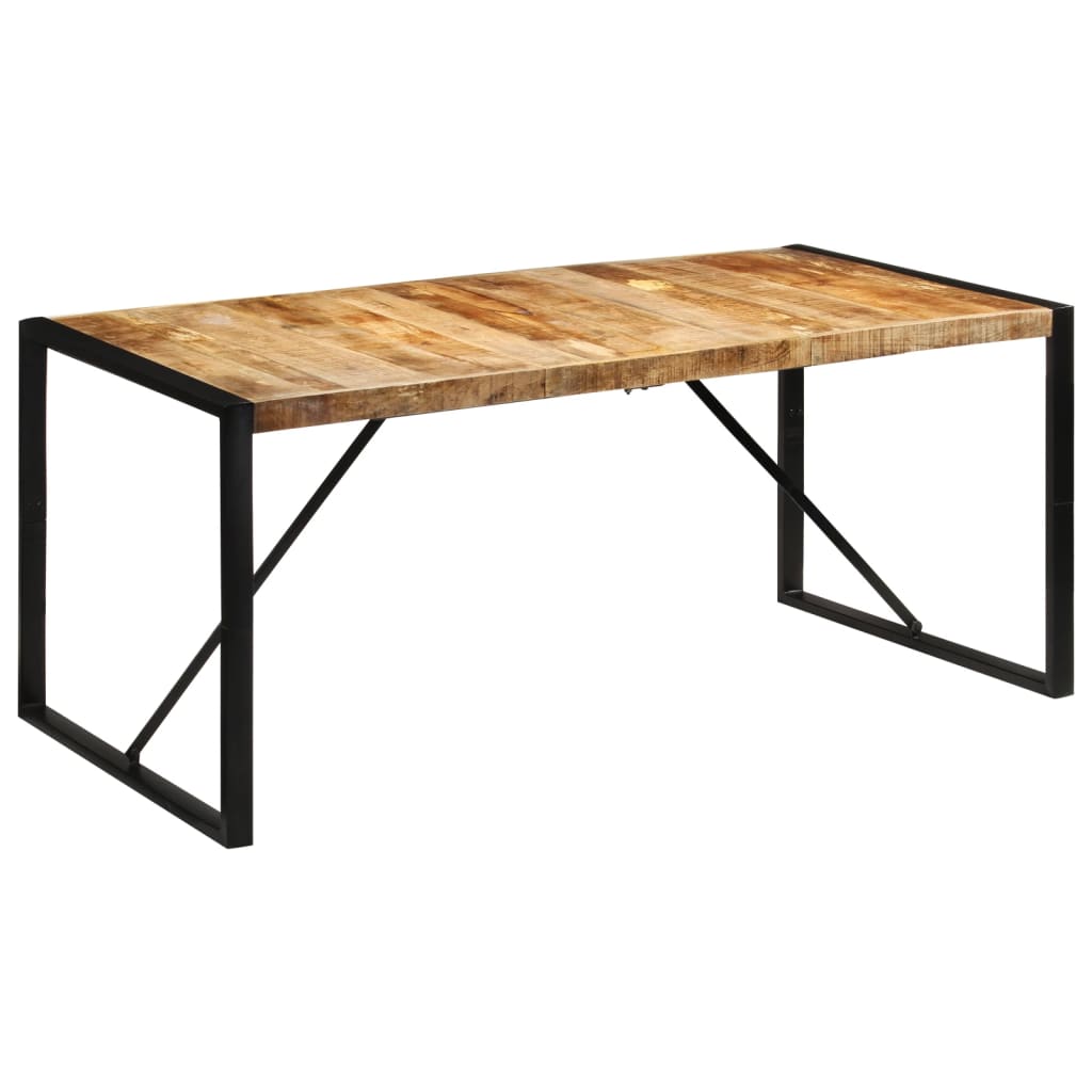 vidaXL Esstisch 175x90x76 cm Raues Massivholz Mango