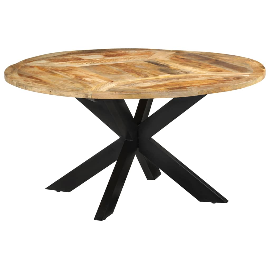 Solid Mango Wood Dining Table Round Dining vendu Room Table 150 cm/120 cm vidaXL
