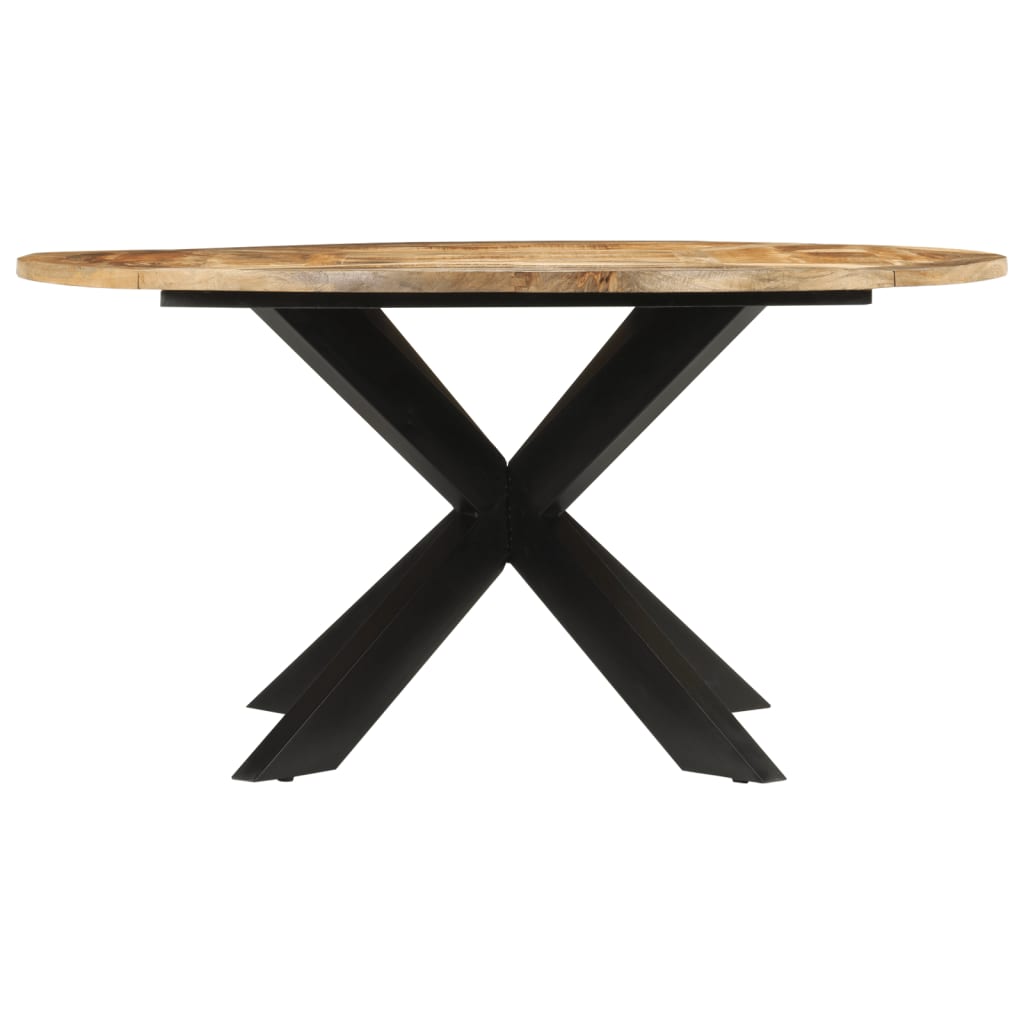 Solid Mango Wood Dining Table Round Dining vendu Room Table 150 cm/120 cm vidaXL