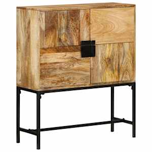 Příborník 80 x 30 x 95 cm masivní hrubé mangovníkové dřevo