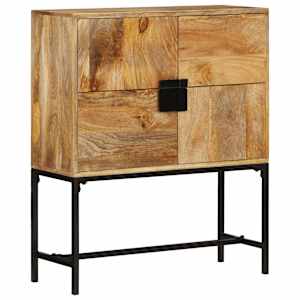 Příborník 80 x 30 x 95 cm masivní hrubé mangovníkové dřevo - obrázek 10