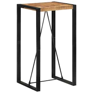Barový stůl 60 x 55 x 110 cm masivní hrubé mangovníkové dřevo - obrázek 10