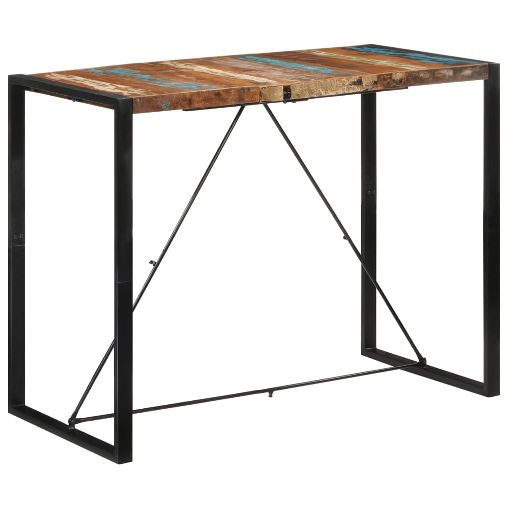 VidaXL Bar Table 140x70x110 Cm Solid Wood Reclaimed