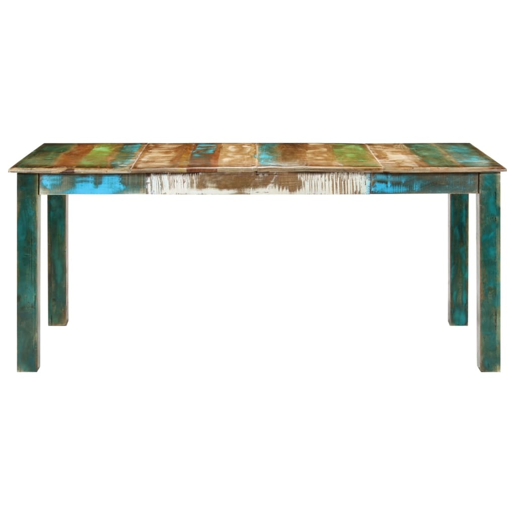 vidaXL Eettafel 180x90x76 cm massief hergebruikt hout afbeelding