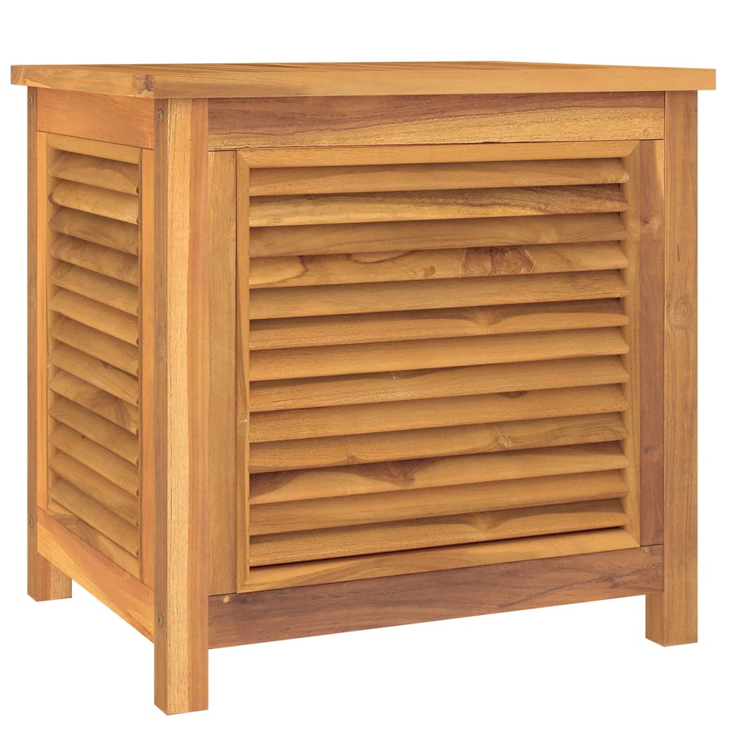 Image of vidaXL Garden Storage Box with Bag 60x50x58 cm Solid Wood Teak