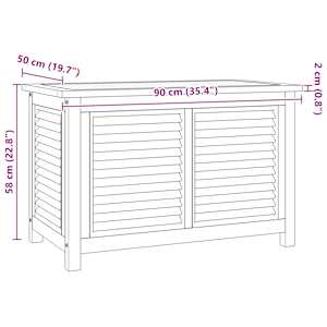 Zahradní úložný box s vložkou 90 x 50 x 58 cm masivní teak - obrázek 9