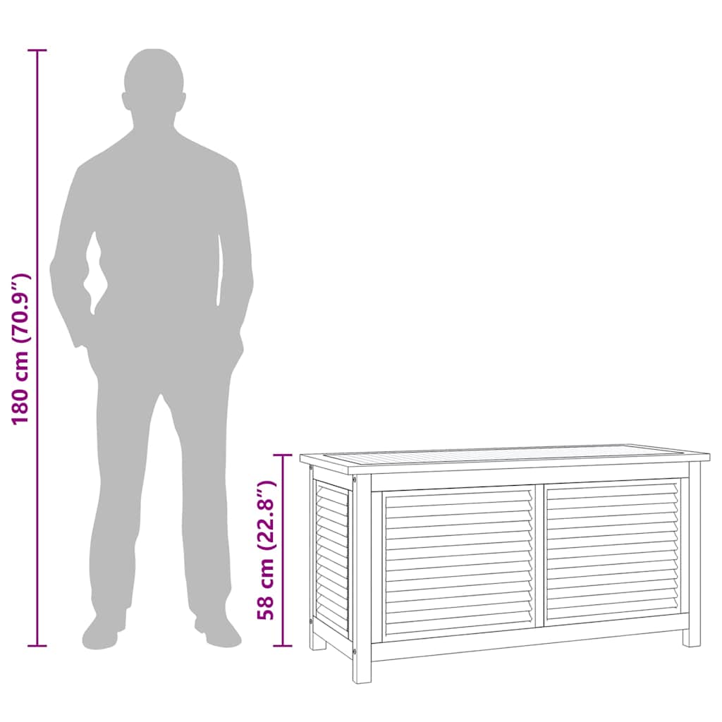 Tuinbox met zak 114x50x58 cm massief teakhout image 10