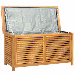 Zahradní úložný box s vložkou 114 x 50 x 58 cm masivní teak - obrázek 5