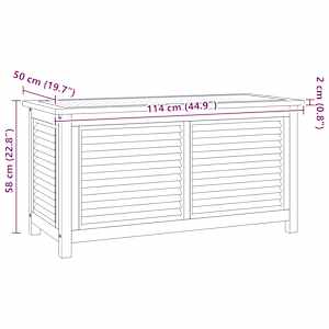 Zahradní úložný box s vložkou 114 x 50 x 58 cm masivní teak - obrázek 9