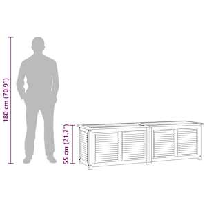 Zahradní úložný box s vložkou 175 x 50 x 55 cm masivní teak - obrázek 10