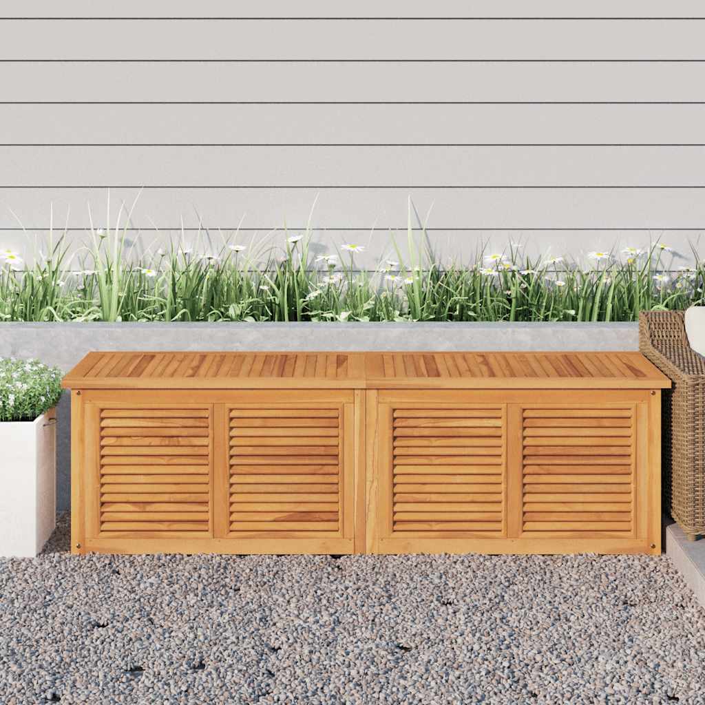 vidaXL Gartenbox mit Beutel 175x50x55 cm Massivholz Teak