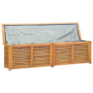 Zahradní úložný box s vložkou 200 x 50 x 55 cm masivní teak - obrázek 5