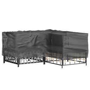 Plachta na zahradní nábytek tvar L 12 oček 185 x 185 x 70 cm - obrázek 2