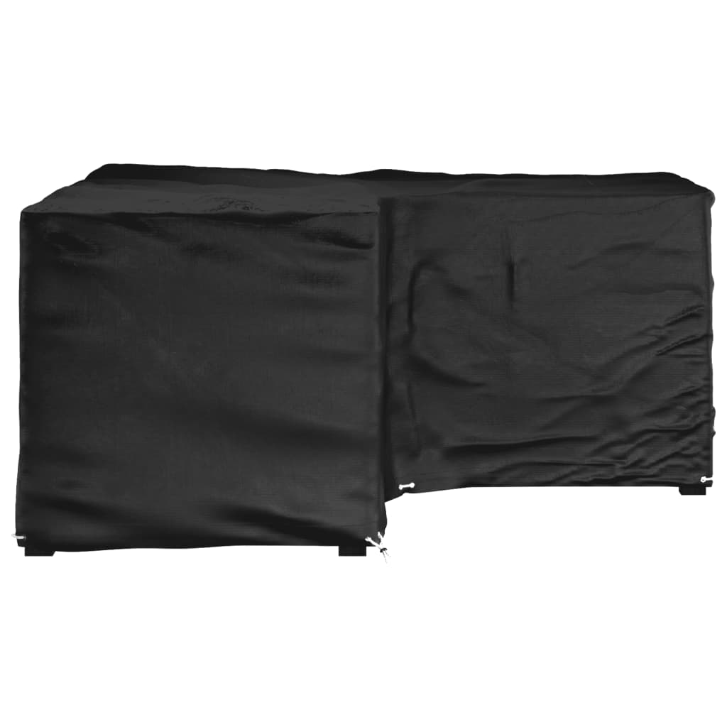 vidaXL L-alakú kerti bútorhuzat 12 fűzőlyukkal 185 x 185 x 90 cm