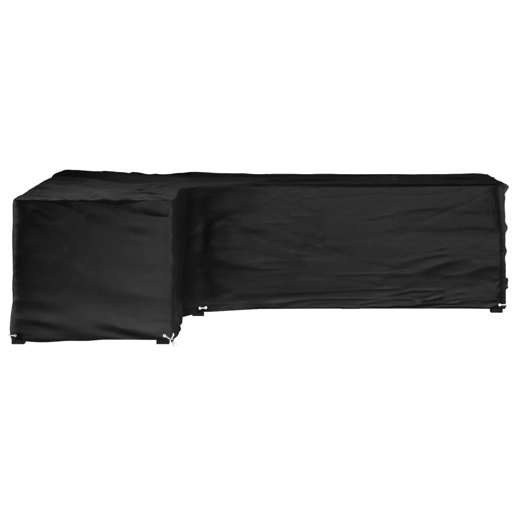 vidaXL Tuinmeubelhoezen met 16 oogjes L-vormig 210x260x80 cm afbeelding
