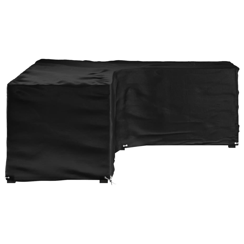vidaXL Tuinmeubelhoezen met 16 oogjes L-vormig 260x210x80 cm afbeelding