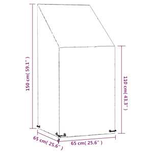 Plachta na zahradní židle s 8 očky 65x65x110/150 cm polyethylen - obrázek 9