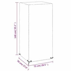Plachta na zahradní židle s 8 očky 75 x 70 x 140 cm polyethylen - obrázek 9