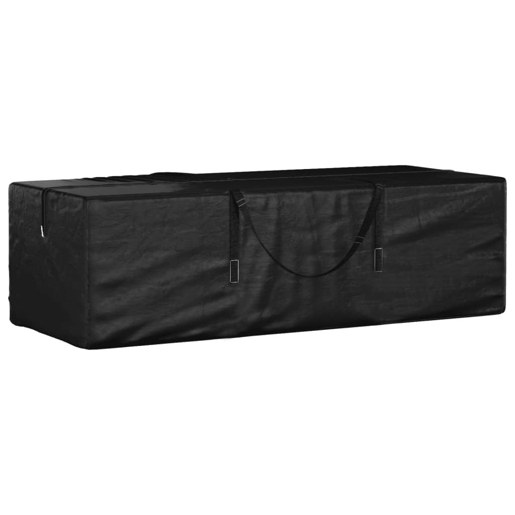  Úložná taška na záhradné vankúše čierna 135x40x55 cm polyetylén