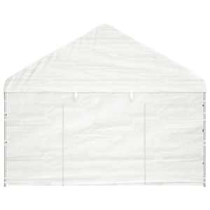 Altán se střechou bílý 4,46 x 4,08 x 3,22 m polyethylen - obrázek 4