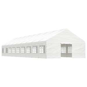 vidaXL Pavillon mit Dach Wei&szlig; 20,07x5,88x3,75 m Polyethylen