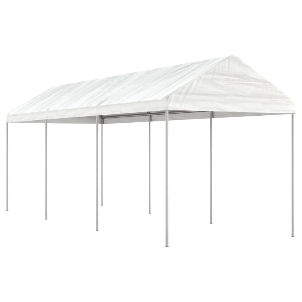 vidaXL Belvédère avec toit blanc 6,69x2,28x2,69 m polyéthylène