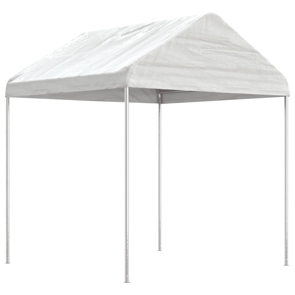 vidaXL Prieel met dak 17,84x2,28x2,69 m polyetheen wit afbeelding