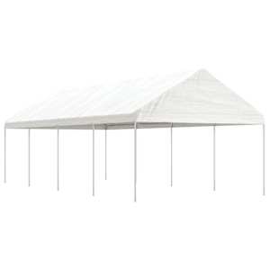 Altán se střechou bílý 8,92 x 4,08 x 3,22 m polyethylen - obrázek 1