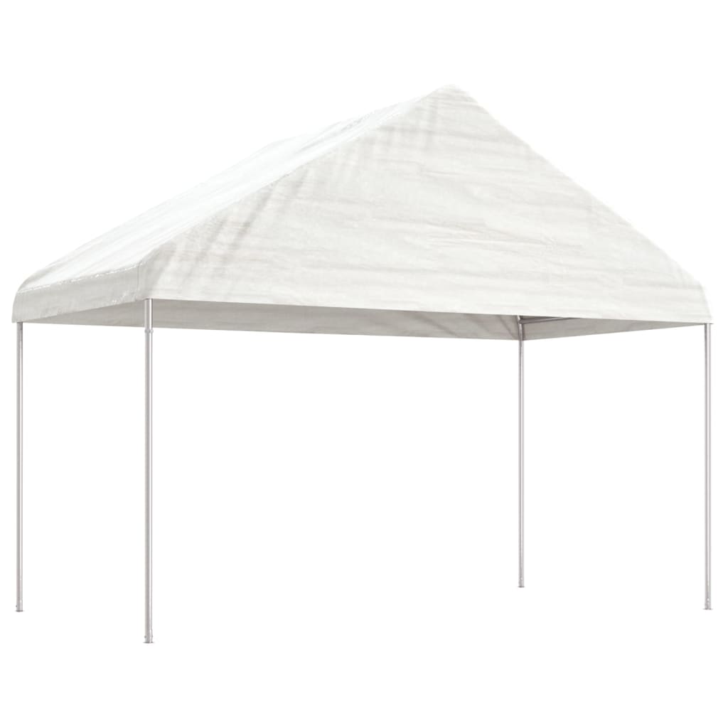 vidaXL fehér polietilén pavilon tetővel 8,92 x 4,08 x 3,22 m