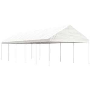Altán se střechou bílý 11,15 x 4,08 x 3,22 m polyethylen - obrázek 1