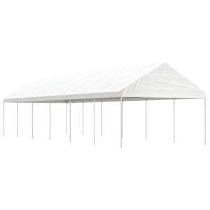 Paviljon s streho bel 13,38x4,08x3,22 m polietilen