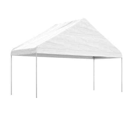 vidaXL Pavillon mit Dach Weiß 13,38x5,88x3,75 m Polyethylen