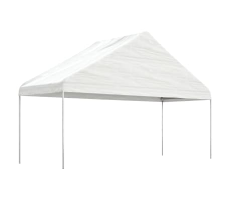 vidaXL pavillon med tag 15,61x5,88x3,75 m polyethylen hvid