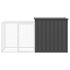 Klec pro králíky antracitová 200 x 91 x 100 cm pozinkovaná ocel - obrázek 5