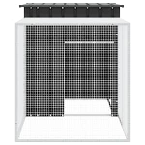 Klec pro králíky antracitová 200 x 91 x 100 cm pozinkovaná ocel - obrázek 6