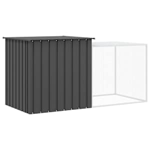 Klec pro králíky antracitová 200 x 91 x 100 cm pozinkovaná ocel - obrázek 7