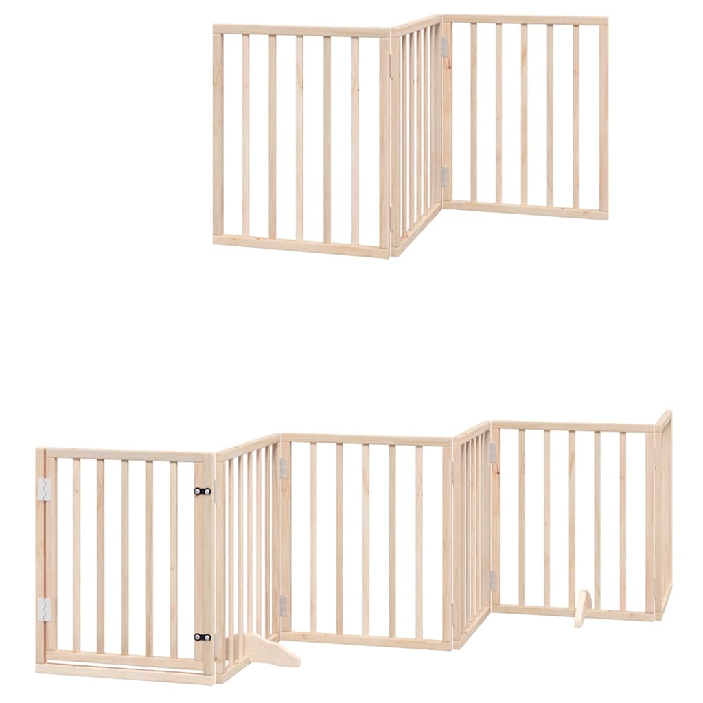 vidaXL Koiraportti kokoontaittuva 12 paneelia 600 cm poppelipuu