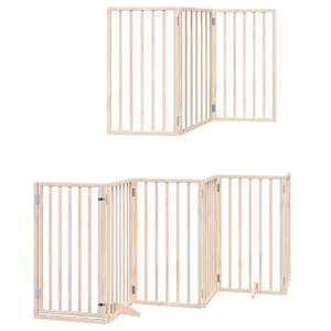 Zábrana pro psy s dvířky skládací 12 panelů 600 cm topol - obrázek 3