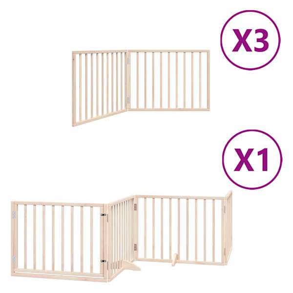 vidaXL kokkupandav koerav&auml;rav uksega, 10 paneeli, 800 cm, paplipuit