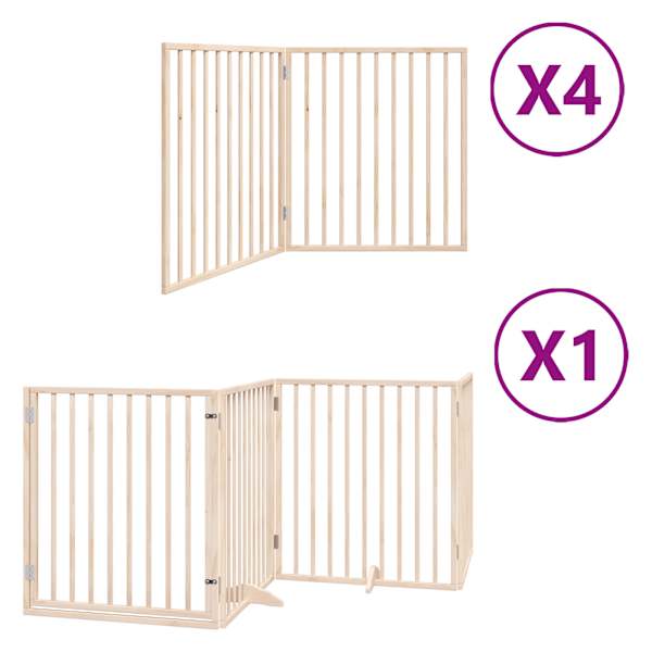 vidaXL kokkupandav koerav&auml;rav uksega, 12 paneeli, 960 cm, paplipuit