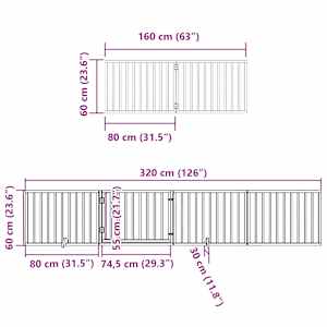 Zábrana pro psy s dvířky skládací 10 panelů hnědá 800 cm topol - obrázek 11