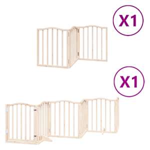 vidaXL kokkupandav koerav&auml;rav uksega, 9 paneeli, 450 cm, paplipuit