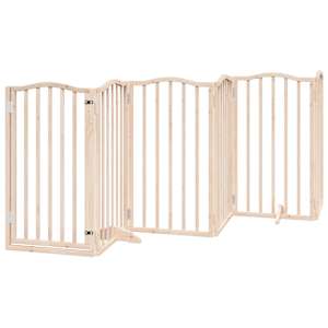 Zábrana pro psy s dvířky skládací 12 panelů 600 cm topol - obrázek 4
