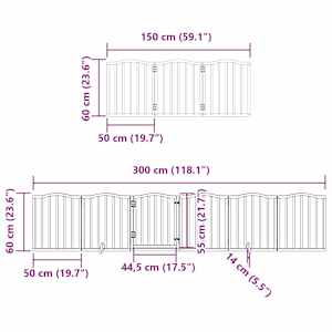 Zábrana pro psy s dvířky skládací 12 panelů černá 600 cm topol - obrázek 12