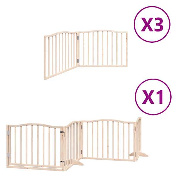 vidaXL kokkupandav koerav&auml;rav uksega, 10 paneeli, 800 cm, paplipuit