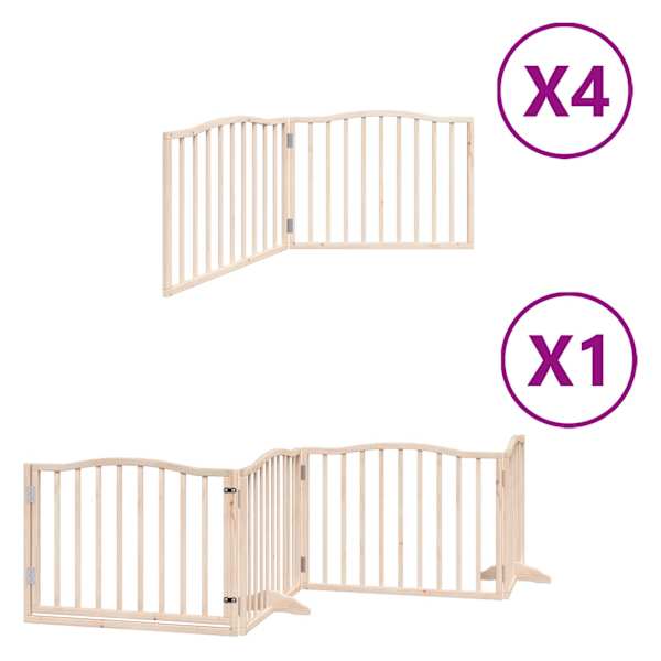 vidaXL kokkupandav koerav&auml;rav uksega, 12 paneeli, 960 cm, paplipuit